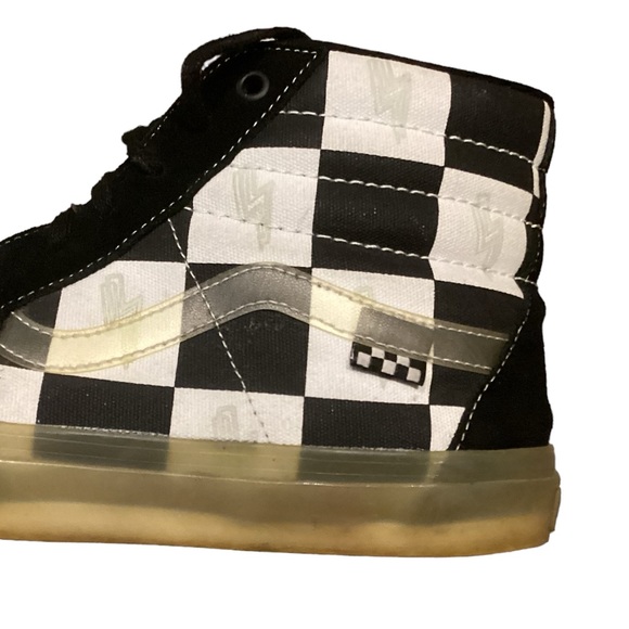 Vans Skateboard Sk8 Classic Hi-Top Oversized Checkerboard 12 - Picture 8 of 14